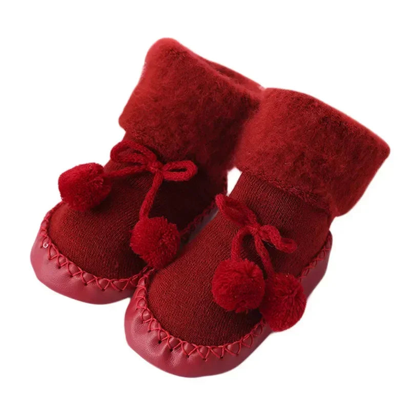 Unisex Baby Cotton Non Slip Socks For Winter Warmth
