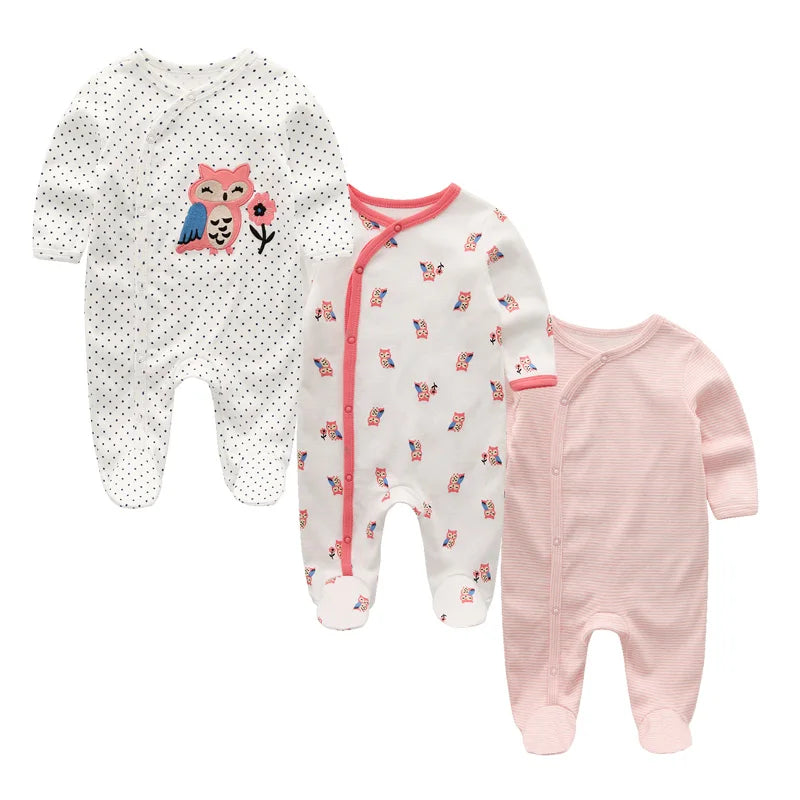 CN Fujian Baby Romper Set 3 Pcs Premium Cotton Soft