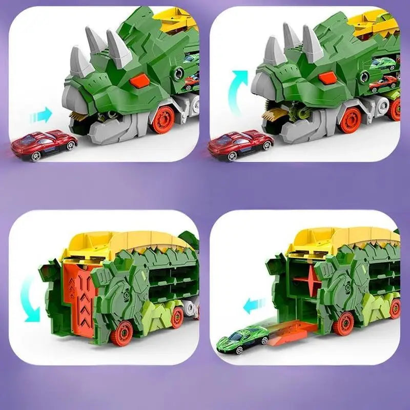 Dinosaur Toy Triceratops Car Tyrannosaurus Rex Play Vehicle