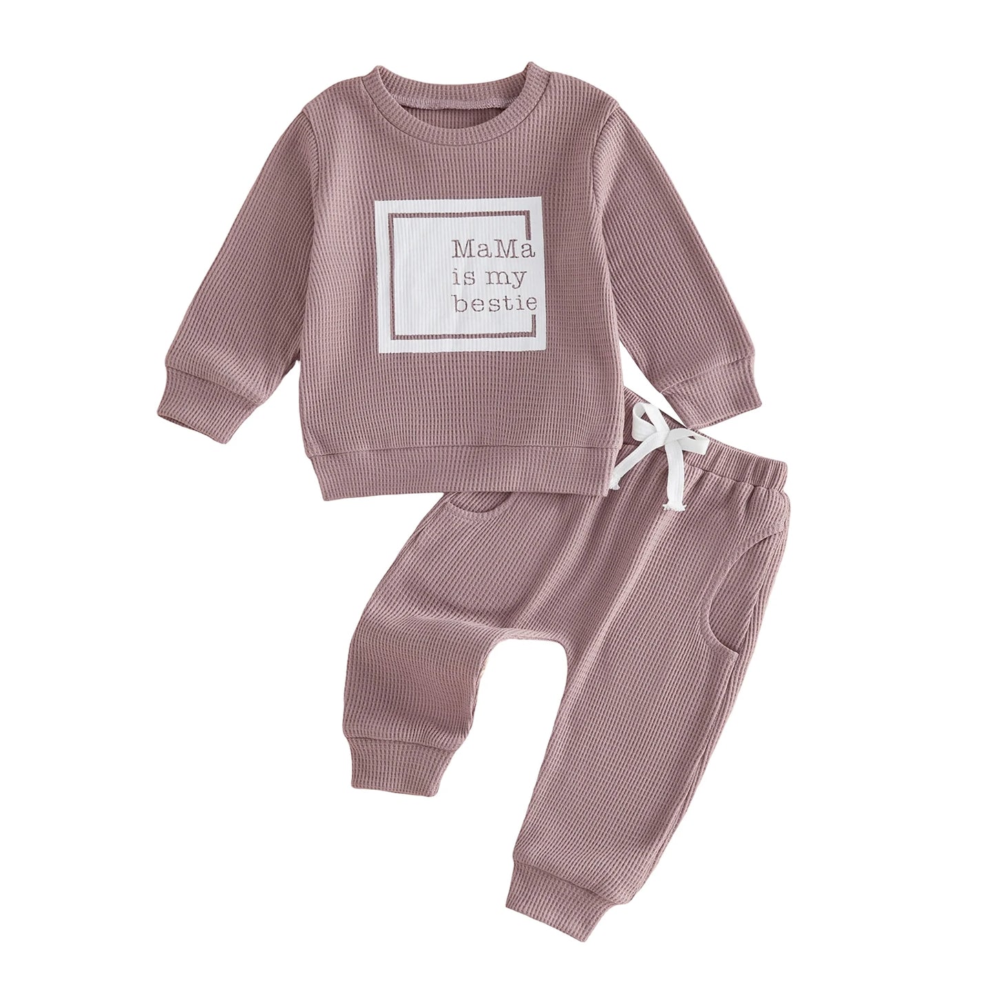 Baby Girls 2 Piece Set Graphic Print Top Elastic Bottoms