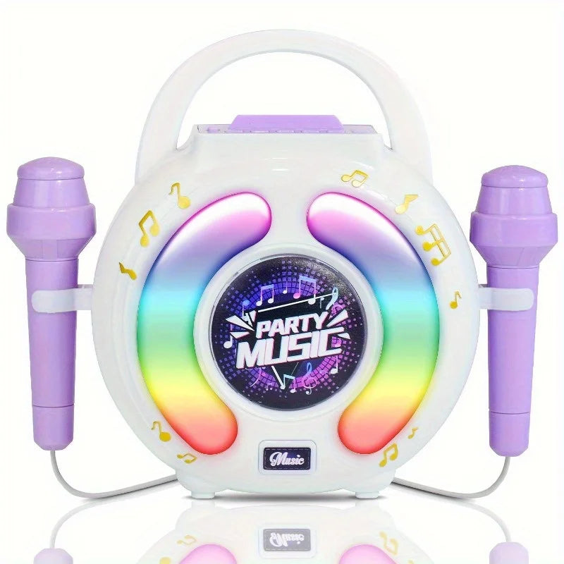GGbell Karaoke Machine with 2 Microphones Portable Kids Toy