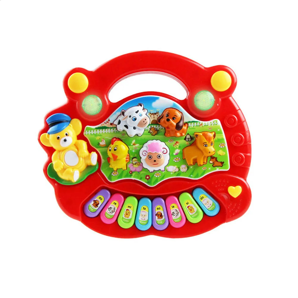 Baby Musical Toy Animal Sound Keyboard Electric Flashing Piano Educational