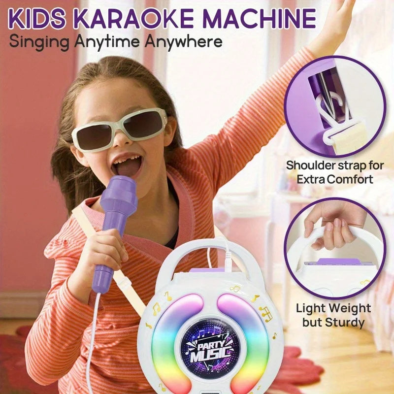 GGbell Karaoke Machine with 2 Microphones Portable Kids Toy
