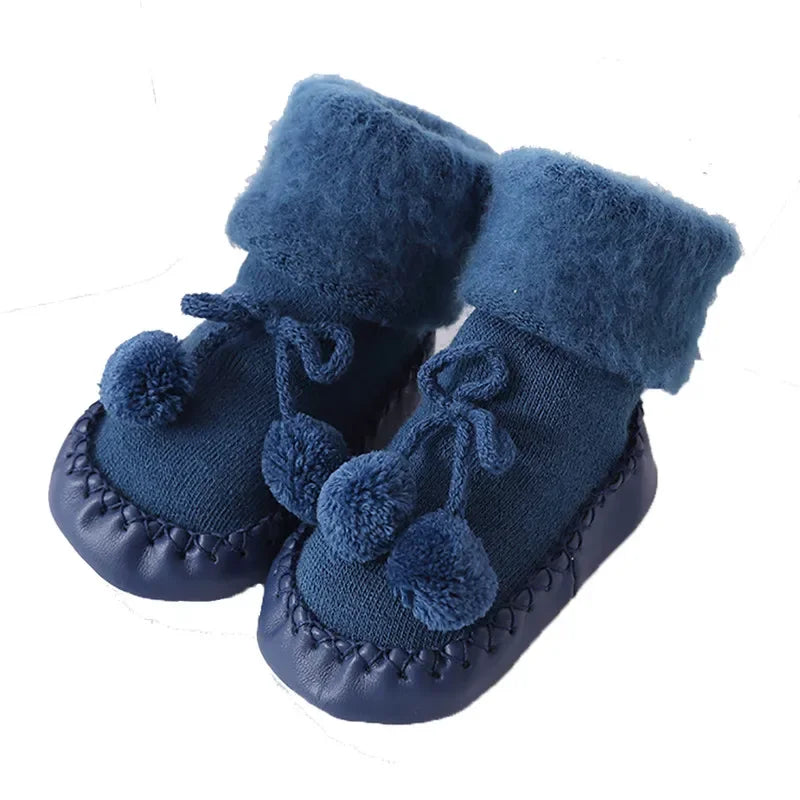 Unisex Baby Cotton Non Slip Socks For Winter Warmth