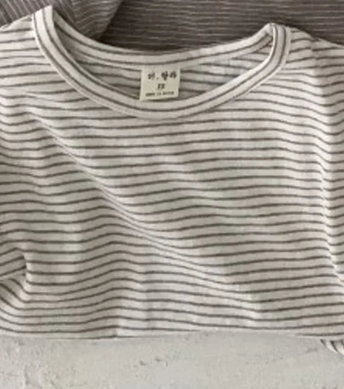 Sonkpuel Baby Boy Stripe Shirt Cotton Summer Short Sleeve