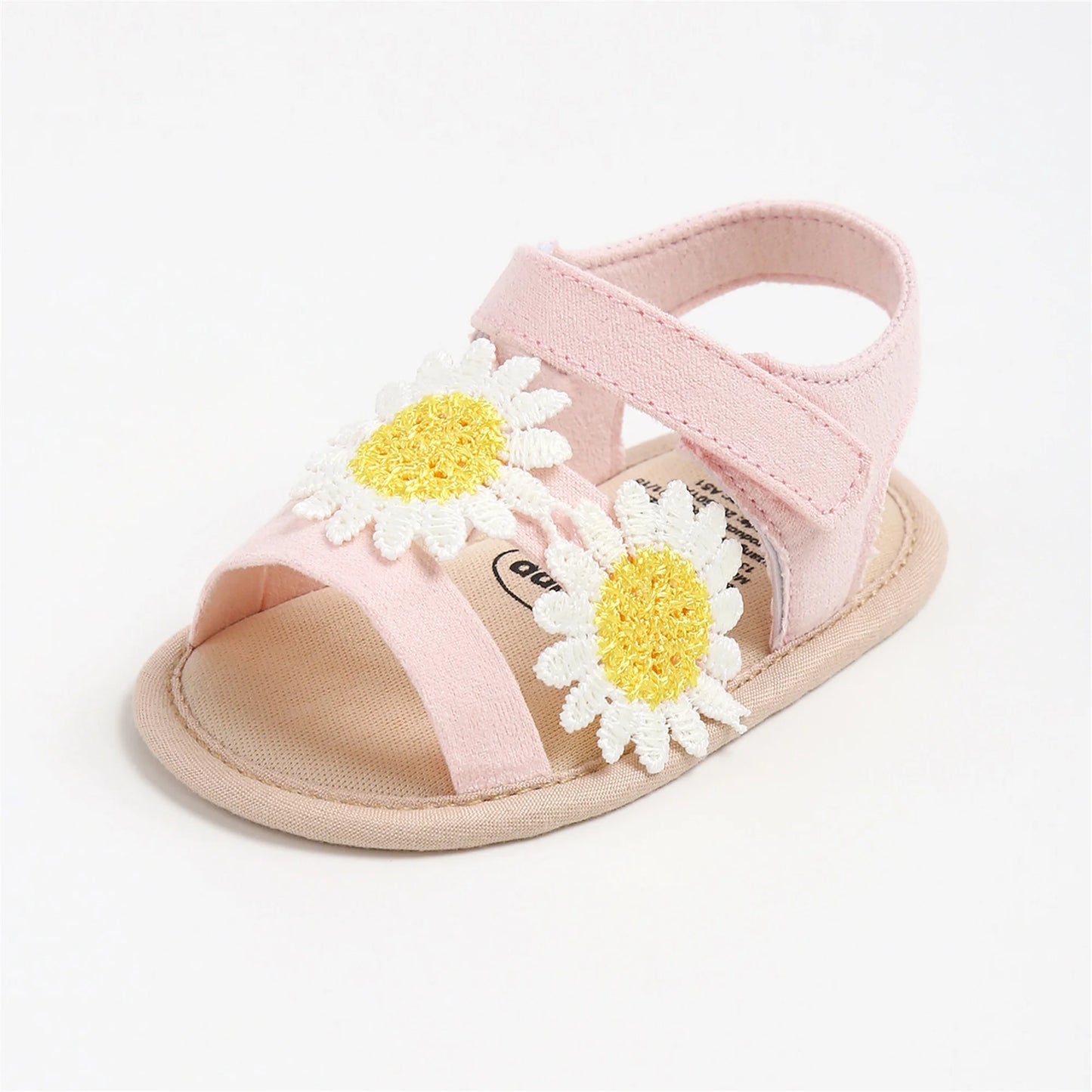 Cute Baby Floral Sandals With Soft Sole First Walking Shoes