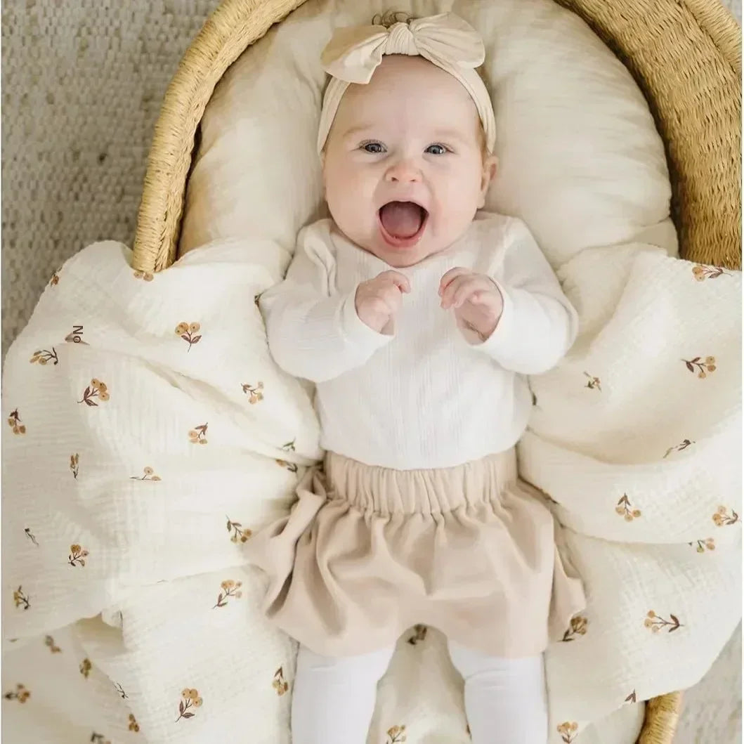 Zhejiang Cotton Muslin Swaddle Blanket Set For Babies