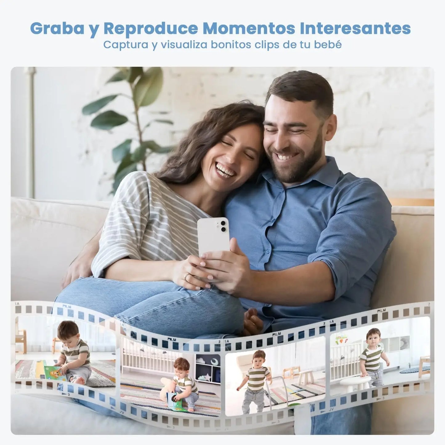 IEGEEK 2K 3MP Baby Surveillance Camera 360 PTZ Dual Screen