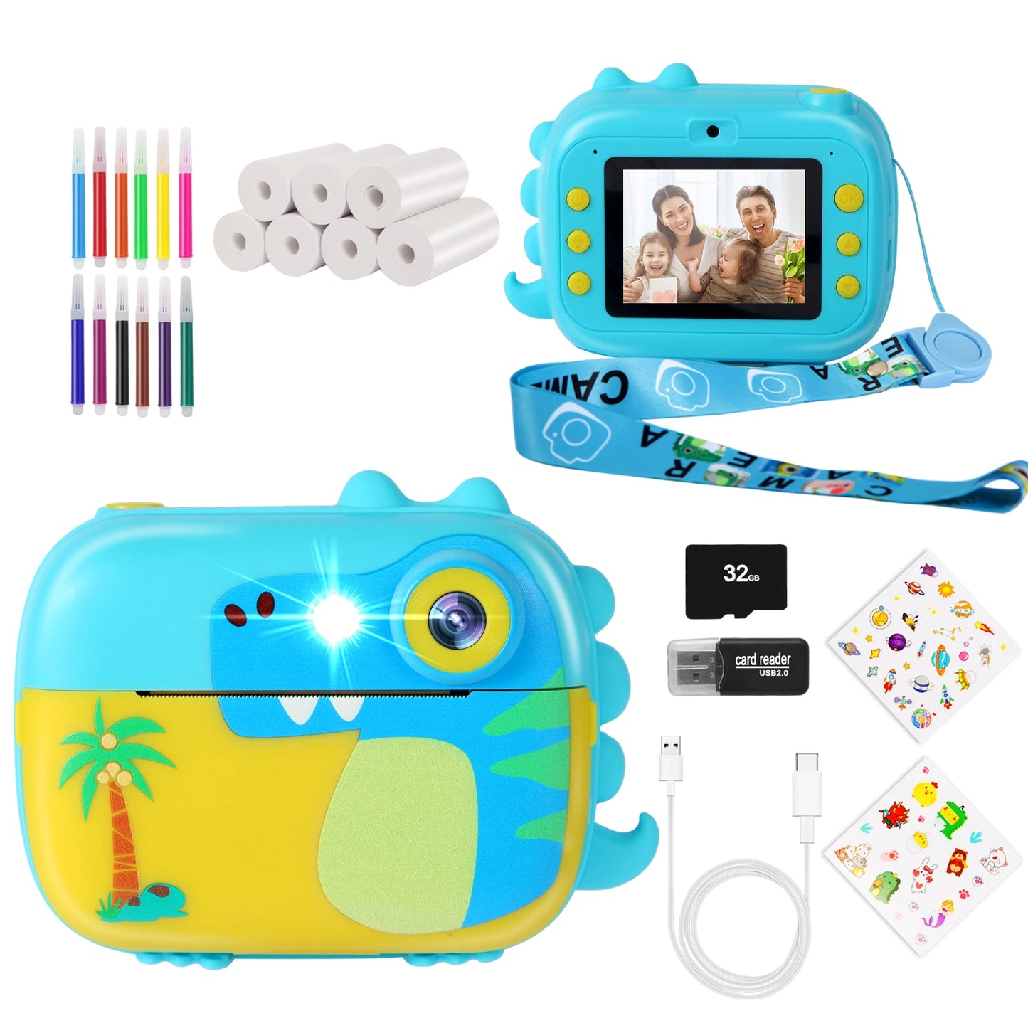 ARNSSIEN Kids Camera Instant Print Toy For Ages 3 To 14