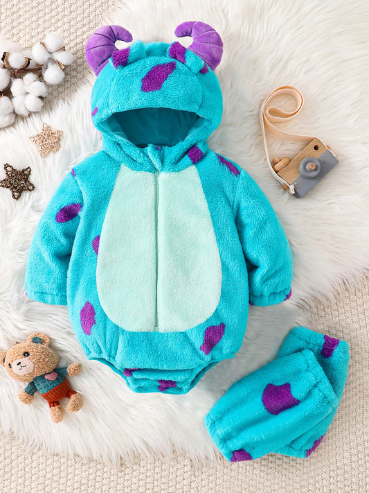 Meihuida Infant Animal Hooded Romper With Leg Warmers