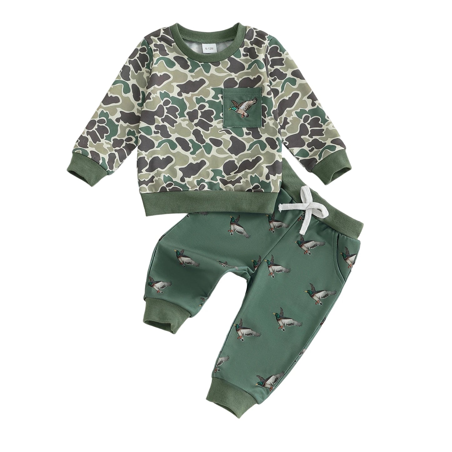 Toddler Boy 2 Piece Camouflage Animal Print Outfit Set