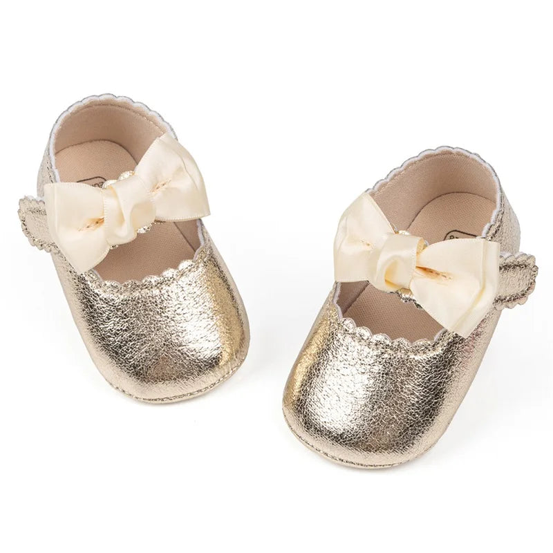 Guangdong Baby Moccasins With Bow Detail Anti Slip Soft Sole Prewalker Shoes