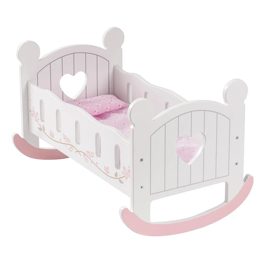 Robotime Wooden Baby Doll Crib Bed Accessory For Children