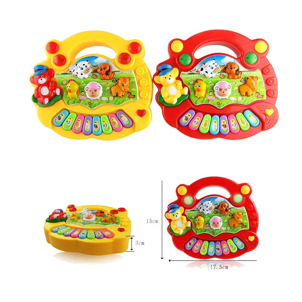 Baby Musical Toy Animal Sound Keyboard Electric Flashing Piano Educational