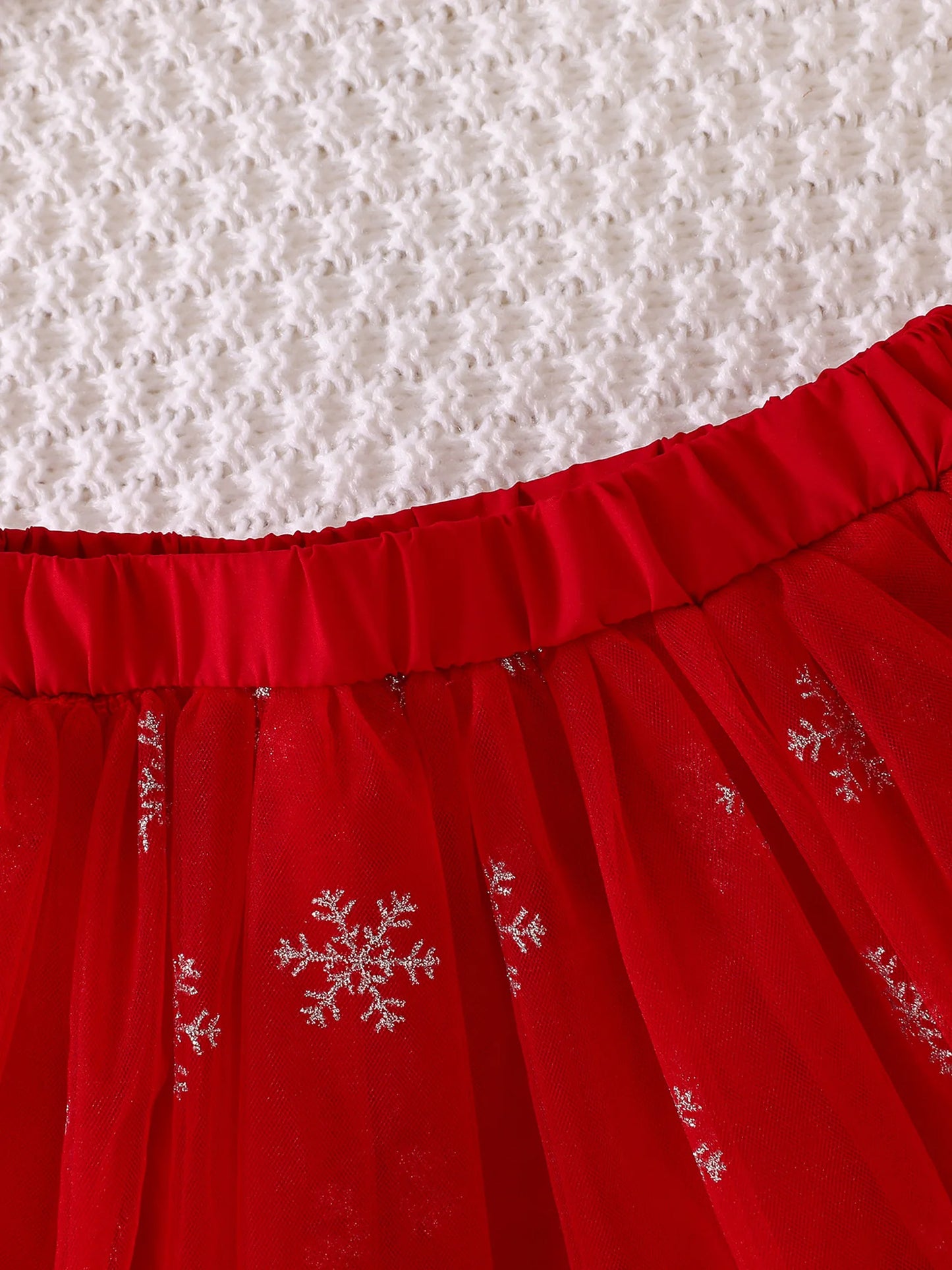 Guangdong CN Baby Girl Winter Outfit Snowflake Print Tutu Set