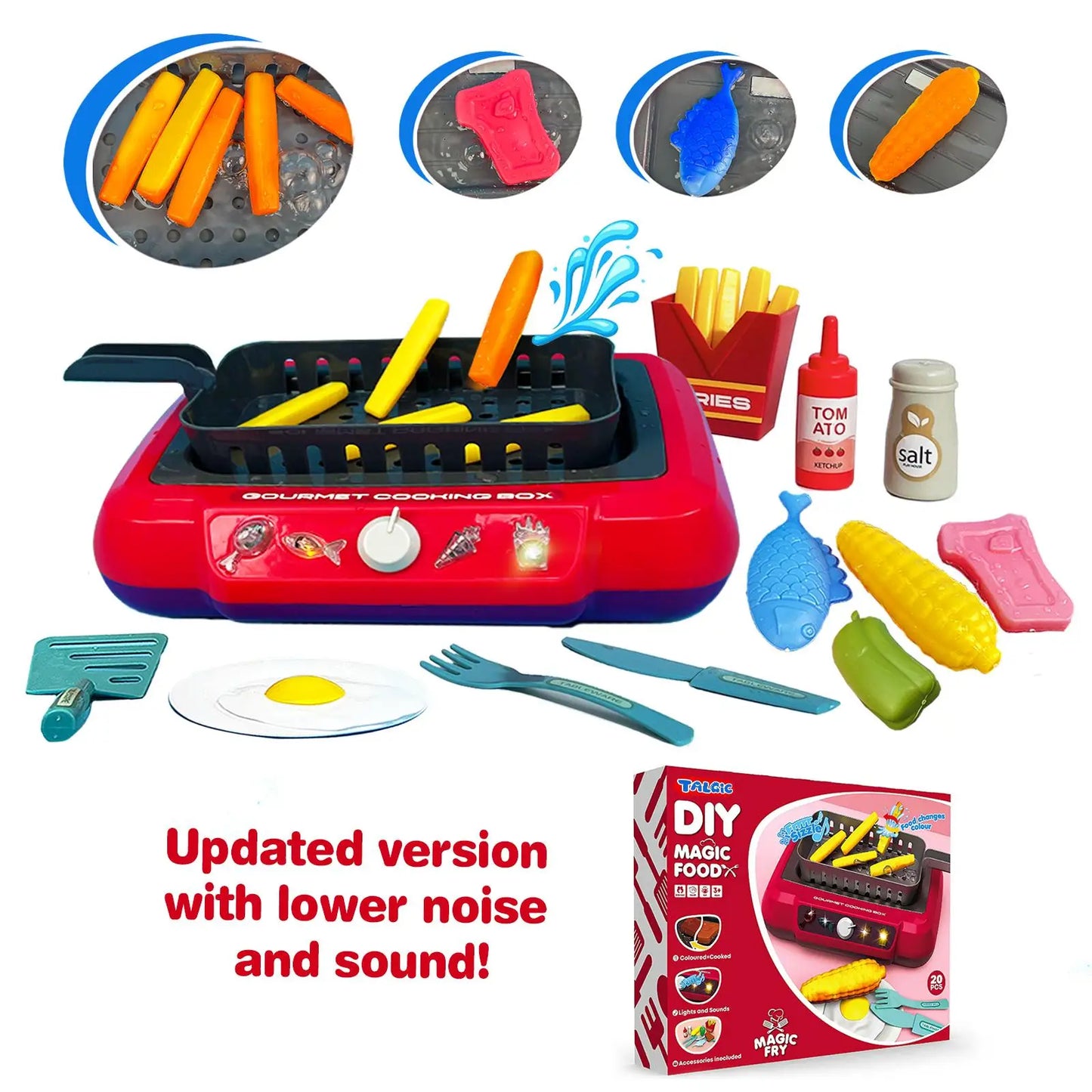 Hign-concerned Changing Kids Food Fryer Pretend Play Toy