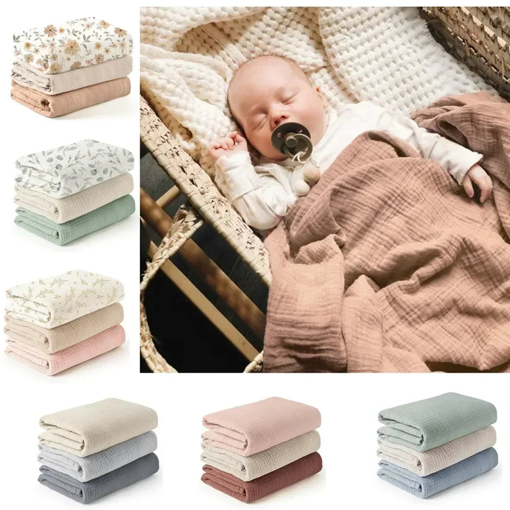 Zhejiang Cotton Muslin Swaddle Blanket Set For Babies