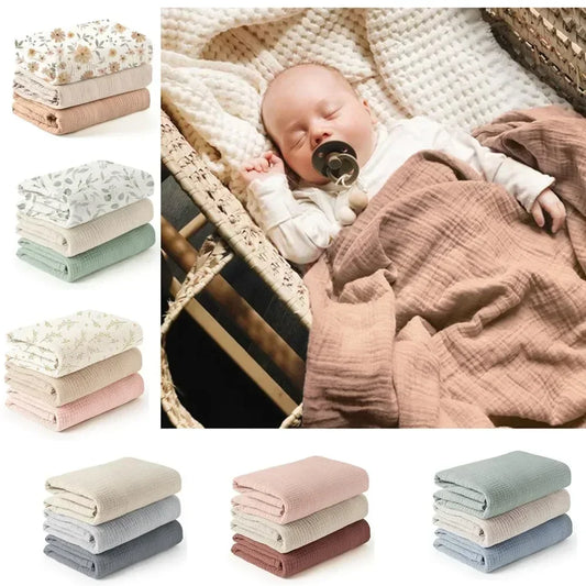 Zhejiang Cotton Muslin Swaddle Blanket Set For Babies