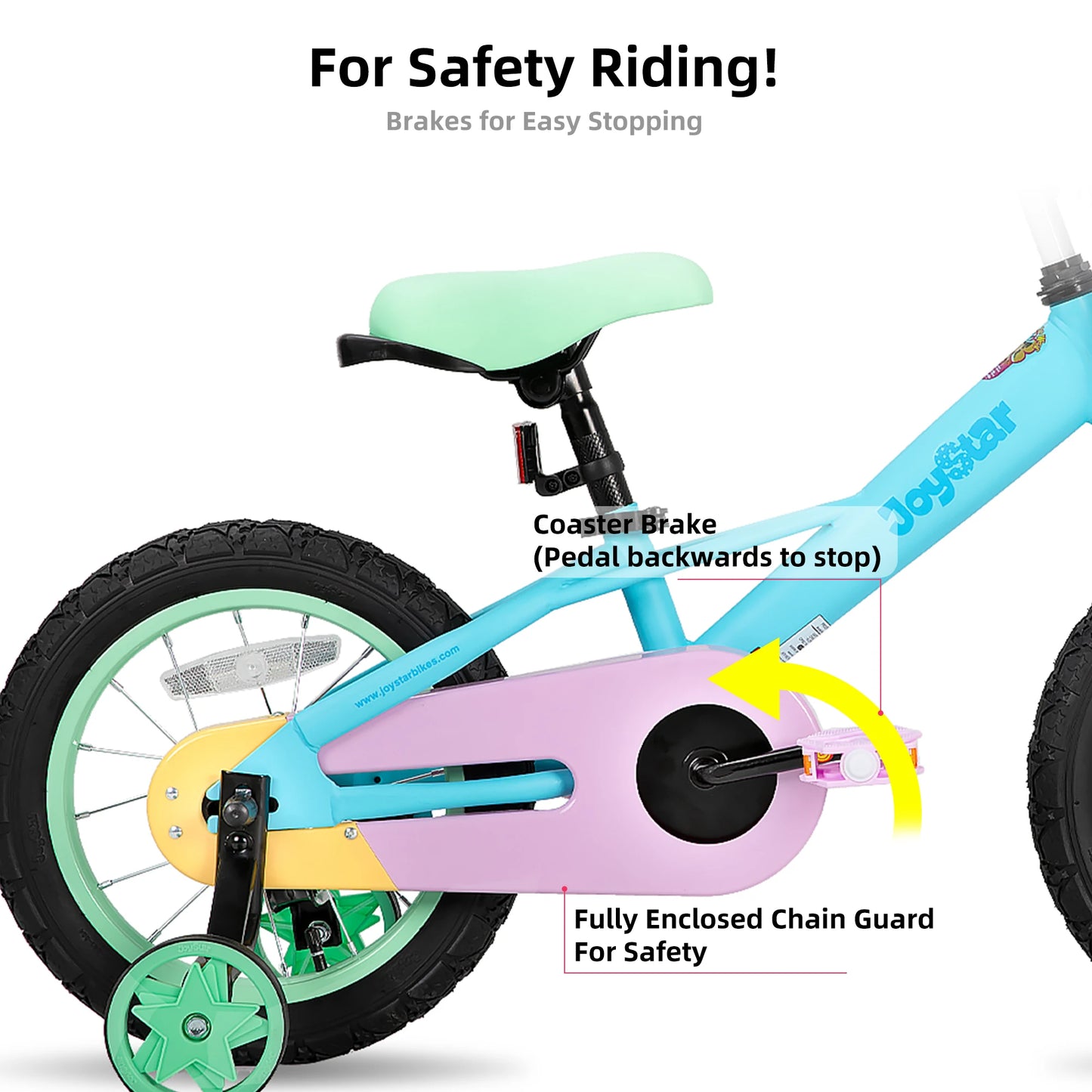 JOYSTAR Kids Bike For 2 To 7 Years With TrainingWheels