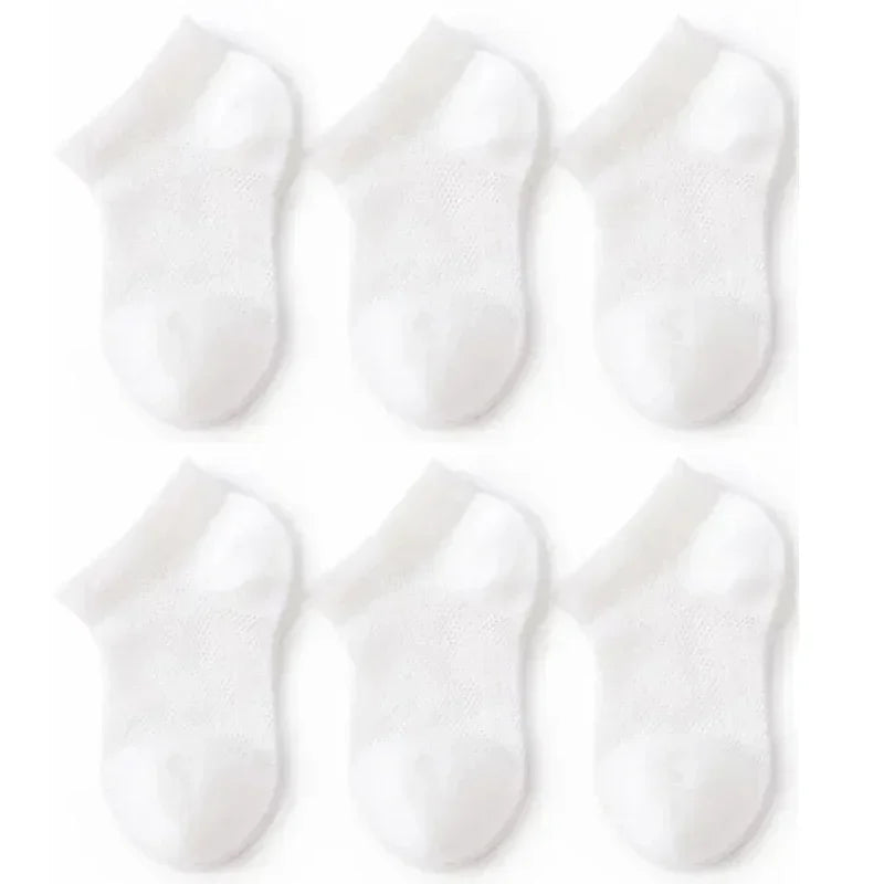 Soft Stitch Breathable Mesh Baby Ankle Socks 3 Pairs