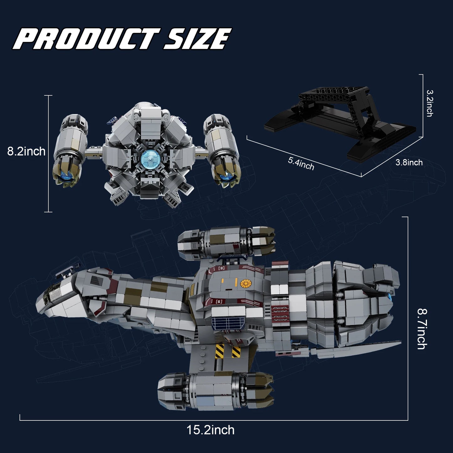Spaceship Building Blocks Shuttle Firefly Class Bricks Model Kit