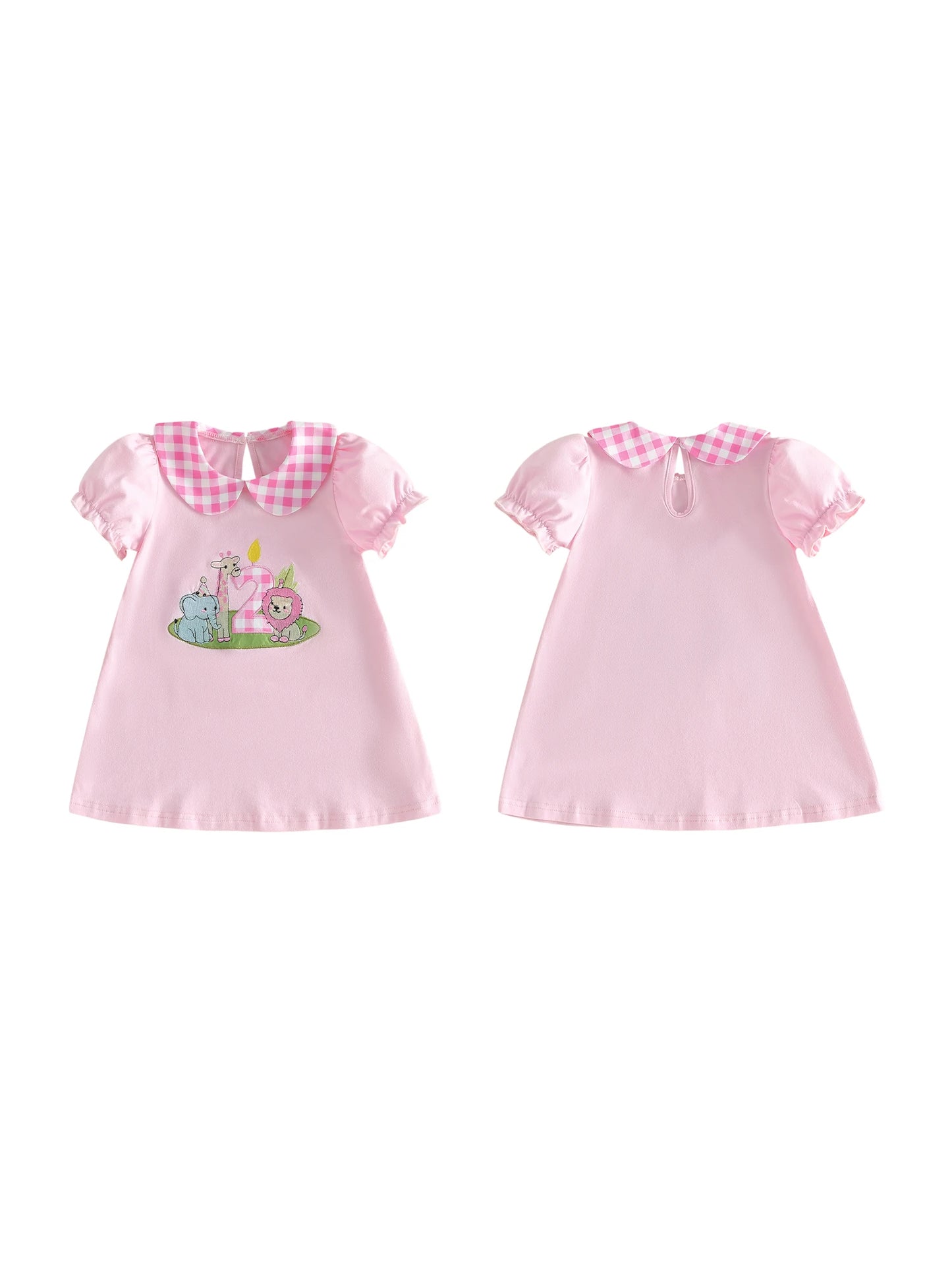 Toddler Girls Party Dress With Floral Embroidery And Ruffled Sleeves