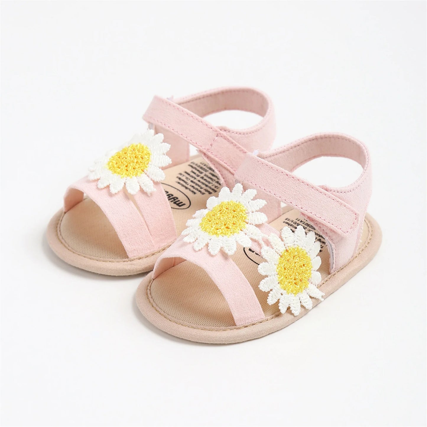 Cute Baby Floral Sandals With Soft Sole First Walking Shoes