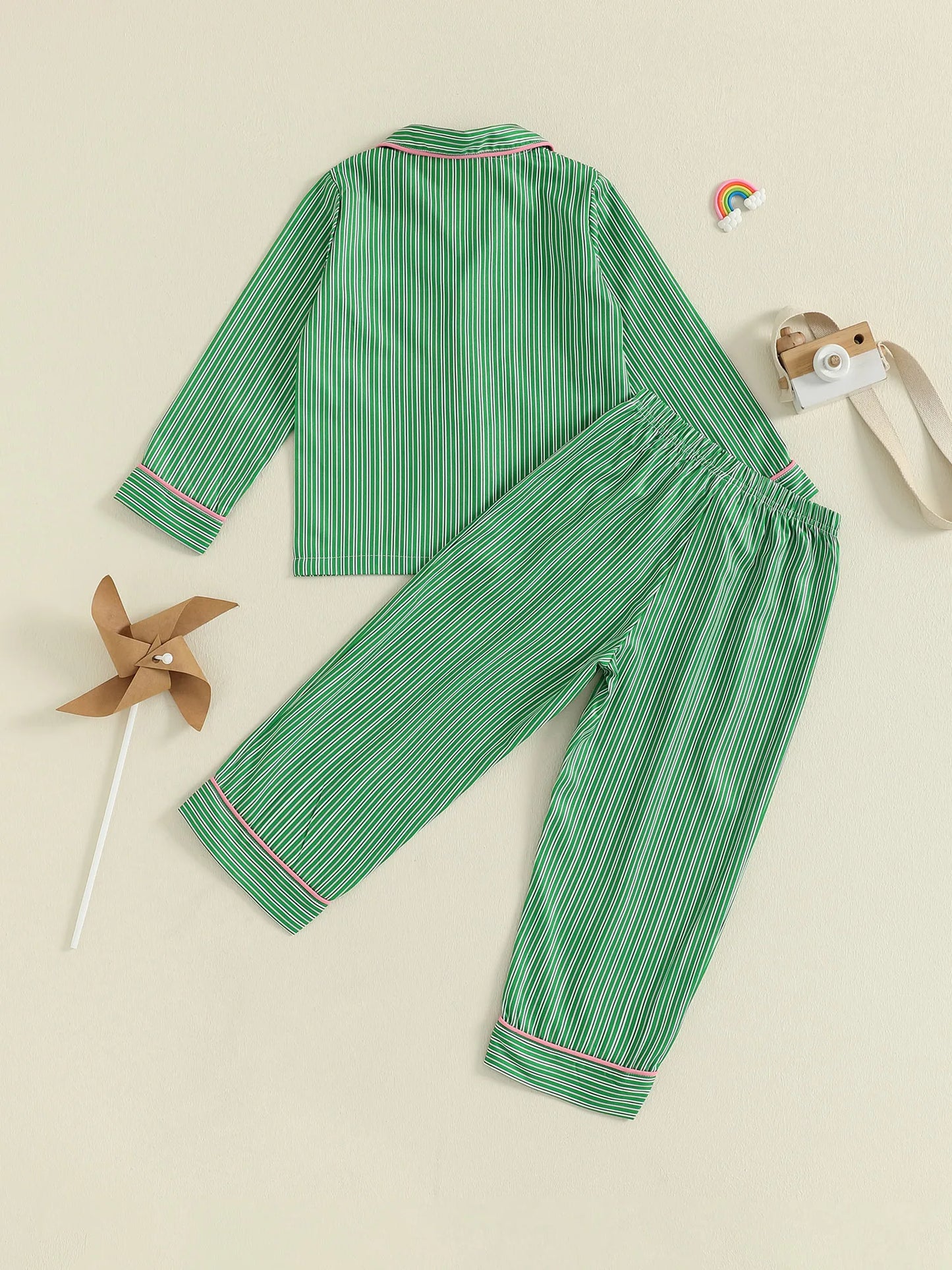 CN Guangdong Dinosaur Print Pajama Set Unisex Sleepwear