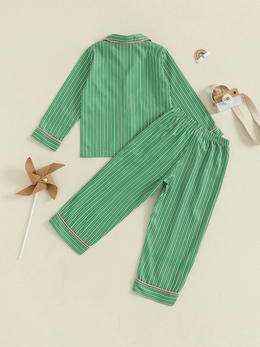 CN Guangdong Dinosaur Print Pajama Set Unisex Sleepwear