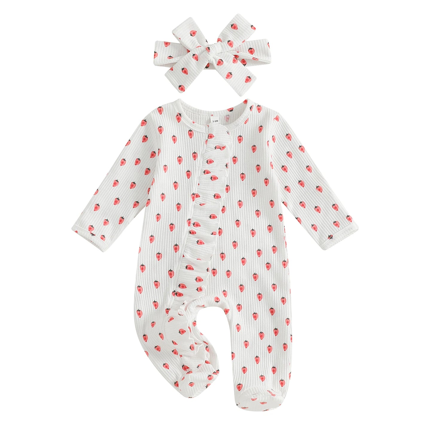 CN Guangdong Toddler Girl 2 Piece Romper Set Headband