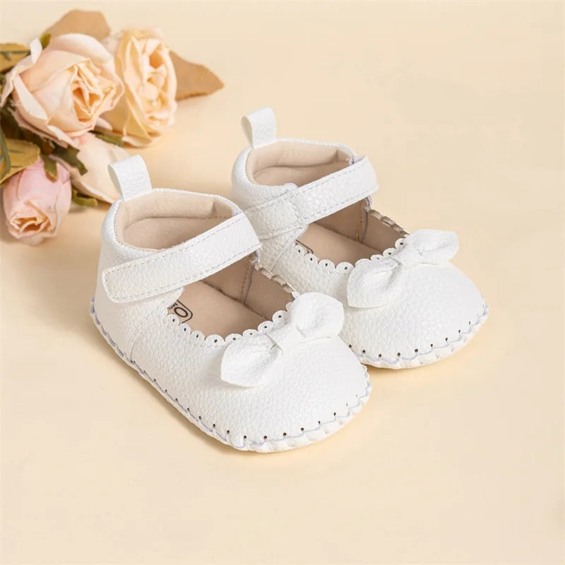 CN Adorable Baby Girls Mary Jane Shoes With Bow Details