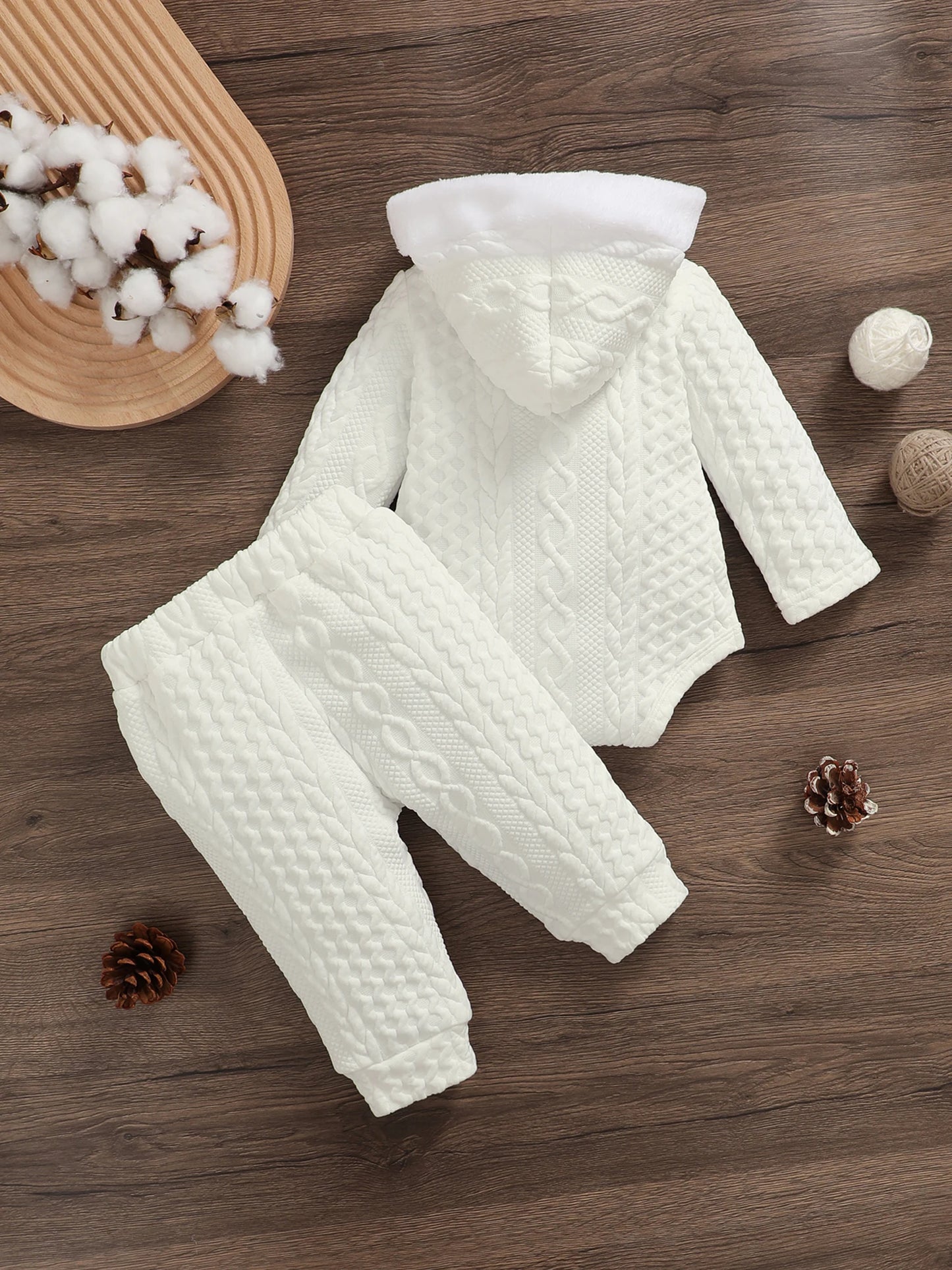 Toddler Girls 2 Piece Hoodie Jumpsuit Set With Leggings