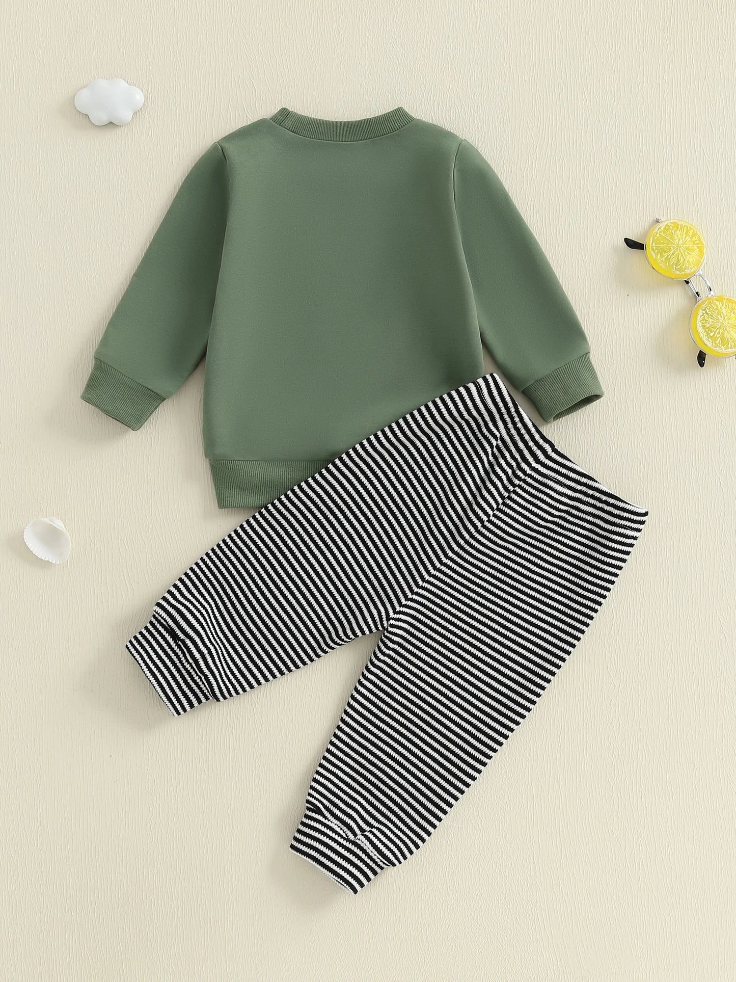 Meihuida Baby Winter 2-Piece Bear Print Hooded Jacket Pants Set