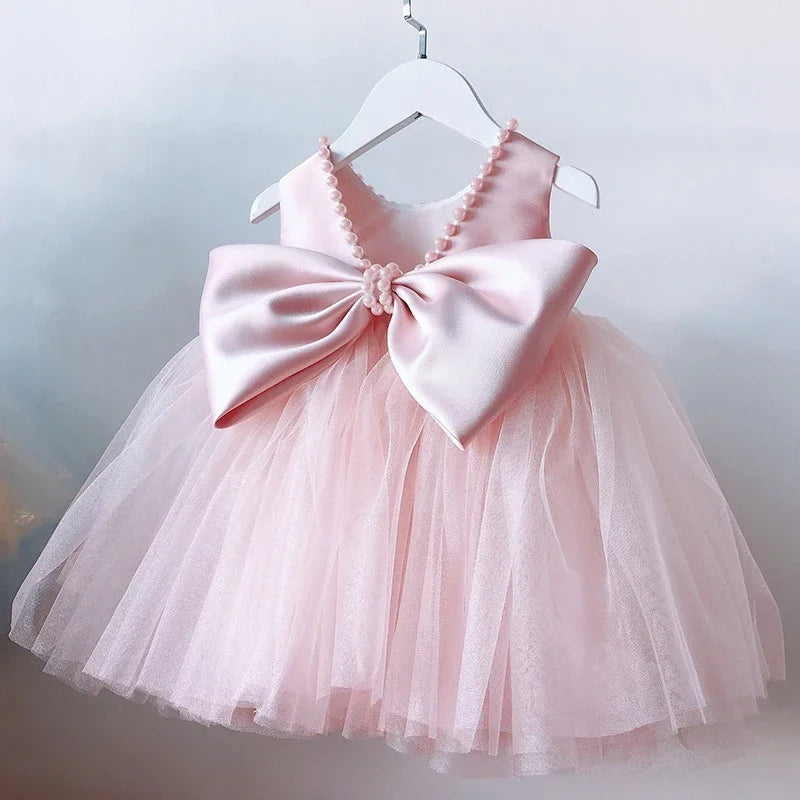Ai Meng Baby Beaded Baptism Dress With Tutu For Girls