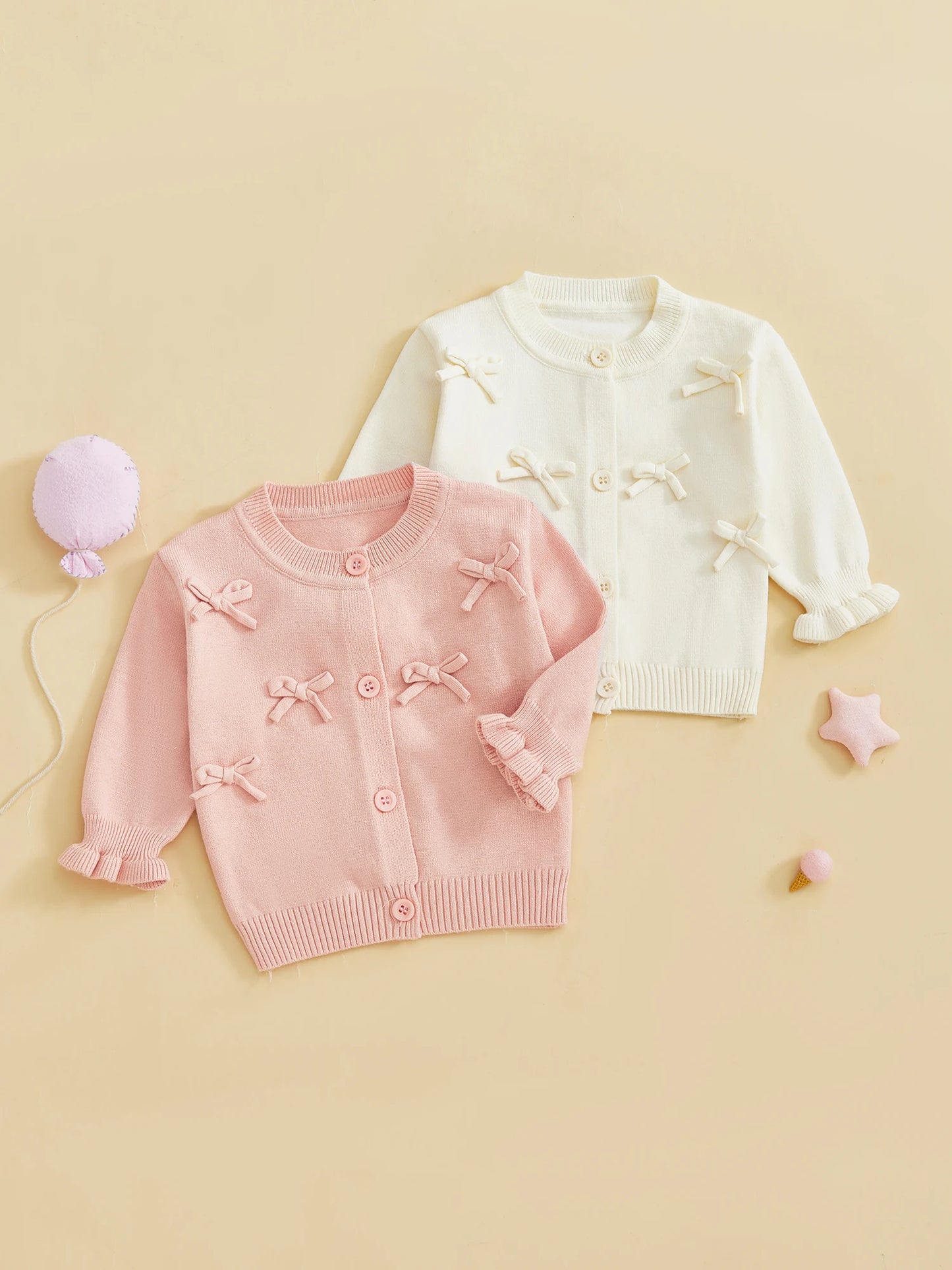 Infant Hooded Cable Knit Cardigan Sweater For Baby Boy