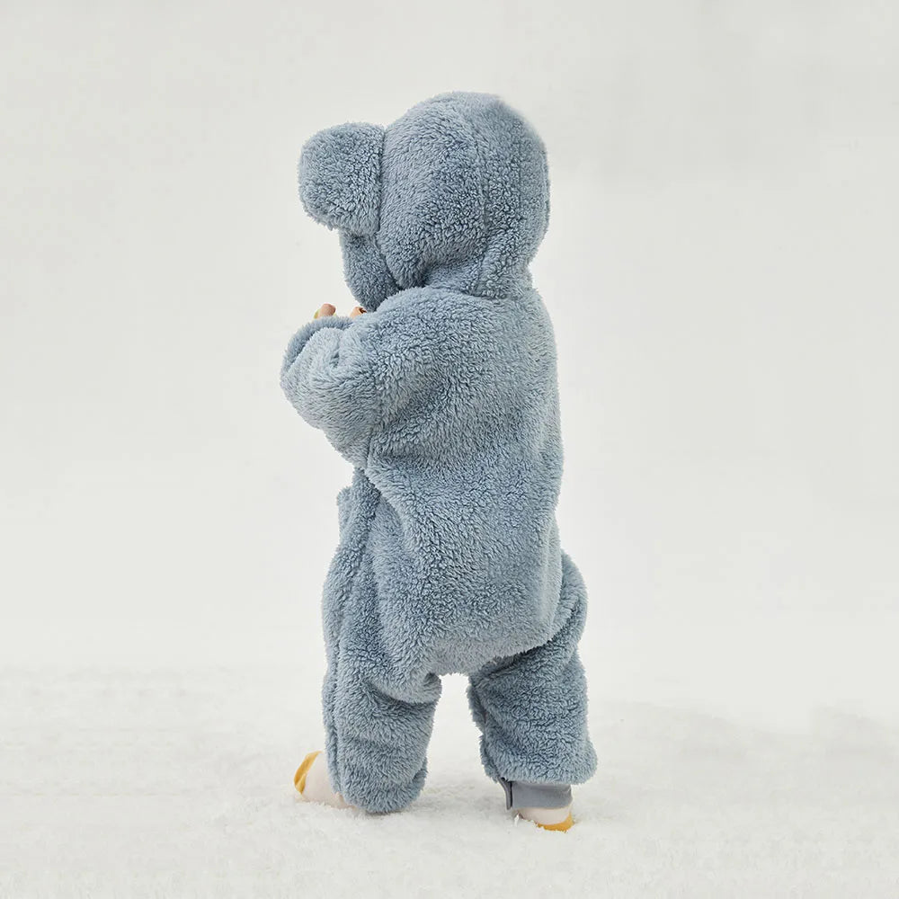 Guangdong CN Baby Winter Warm Fleece Hooded Jumpsuit Rompers