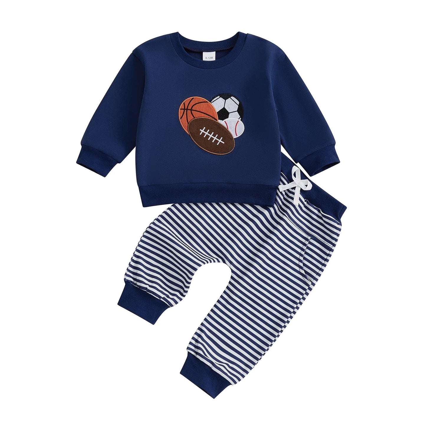 Baby Boy Autumn Knit 2 Piece Set Sweatshirt And Joggers