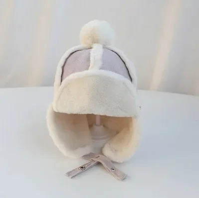 Unisex Baby Lei Feng Hat With Ear Flap Winter Beanie Made From Soft Plush Cotton