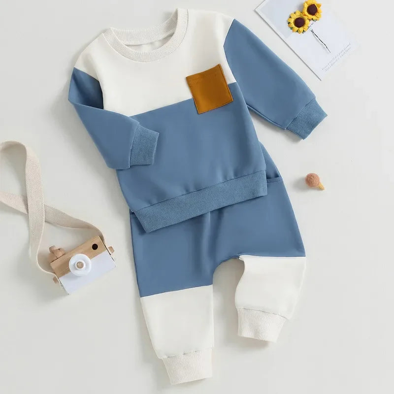 Rueweycn Baby Boy Pants Set With Cotton Long Sleeve Top