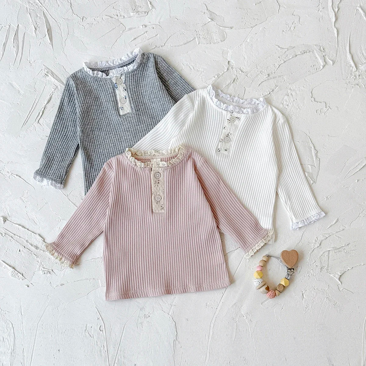 Floral Baby Unisex Cotton Jersey Long Sleeve Polo Shirt