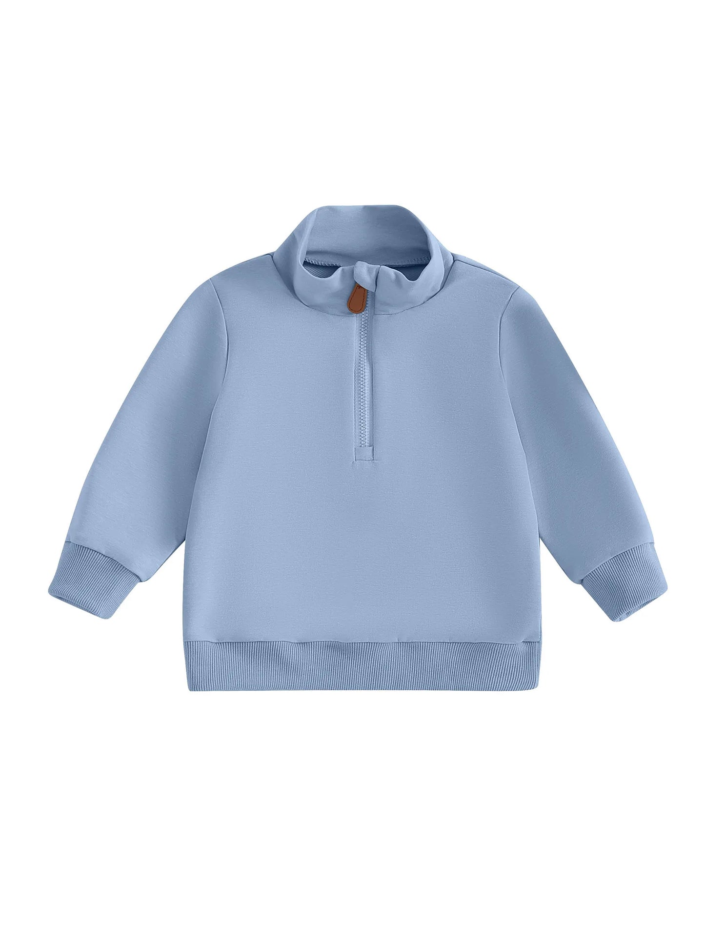 Toddler Boy Warm Fleece Pullover Half Zip Mock Neck Sweatshirt