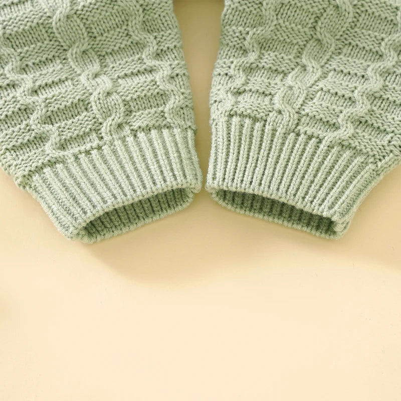 Fujian Unisex Knitted Romper Set with Hat for Newborn