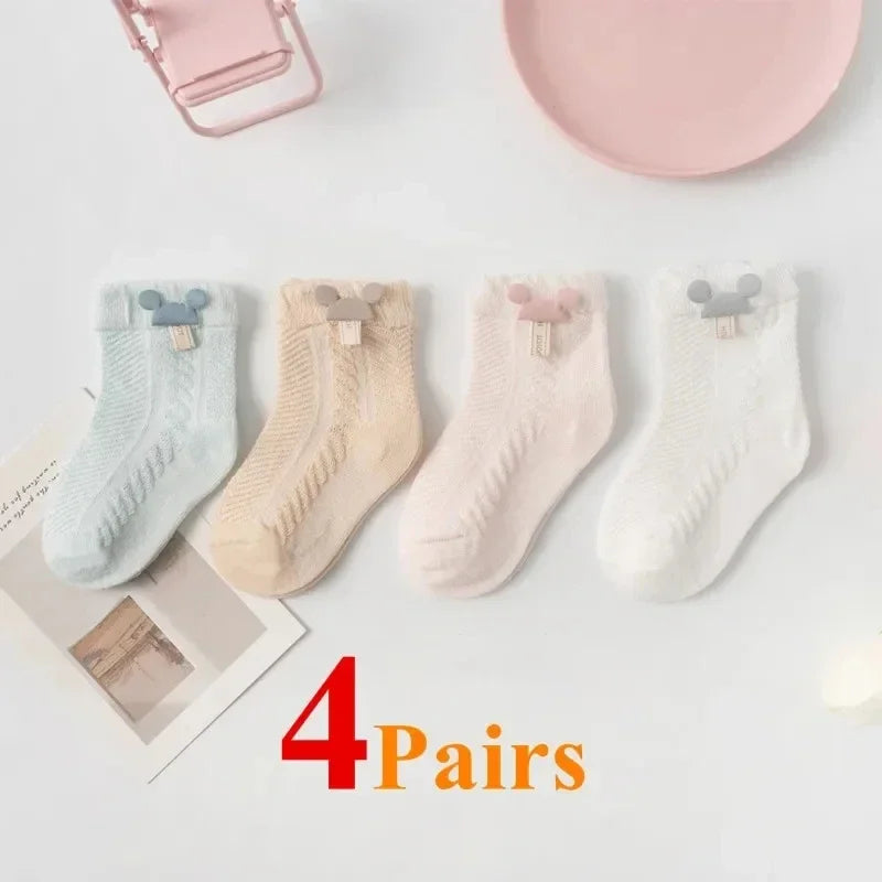 Summer Baby Mesh Cotton Socks Cartoon Cute Newborn