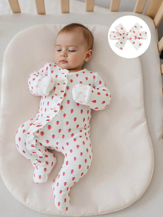 CN Guangdong Toddler Girl 2 Piece Romper Set Headband