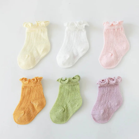 Lytwtw's Baby Cotton Socks Infants Toddlers Summer