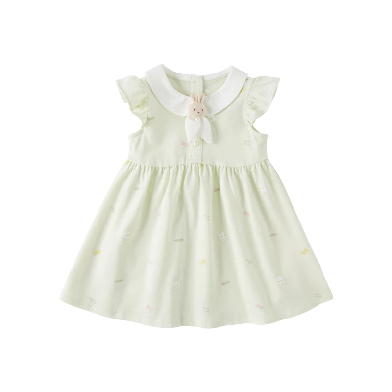 Dave Bella Girls Summer Party Dress Cartoon Cotton Floral