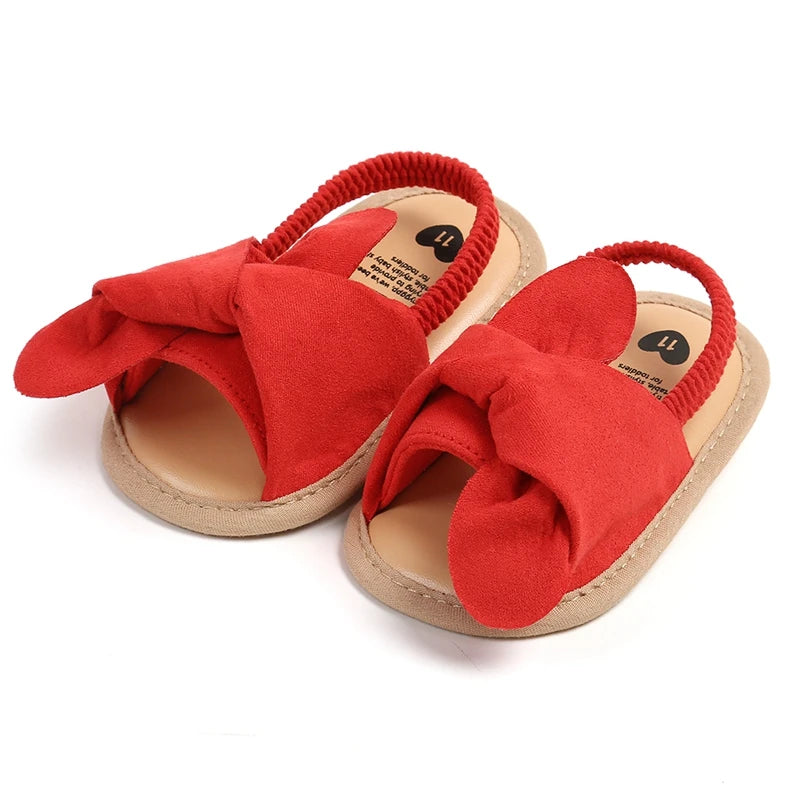 Adorable Bowknot Baby Sandals Non Slip Sole For First Walkers