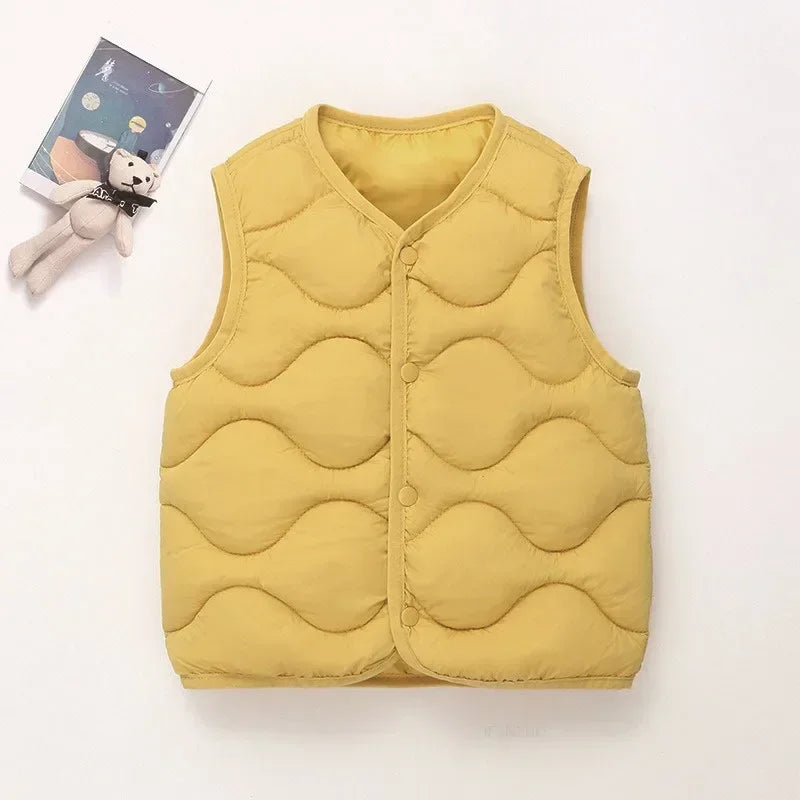 SONKPUEL Unisex Kids Woolen Vest Autumn Winter Warm