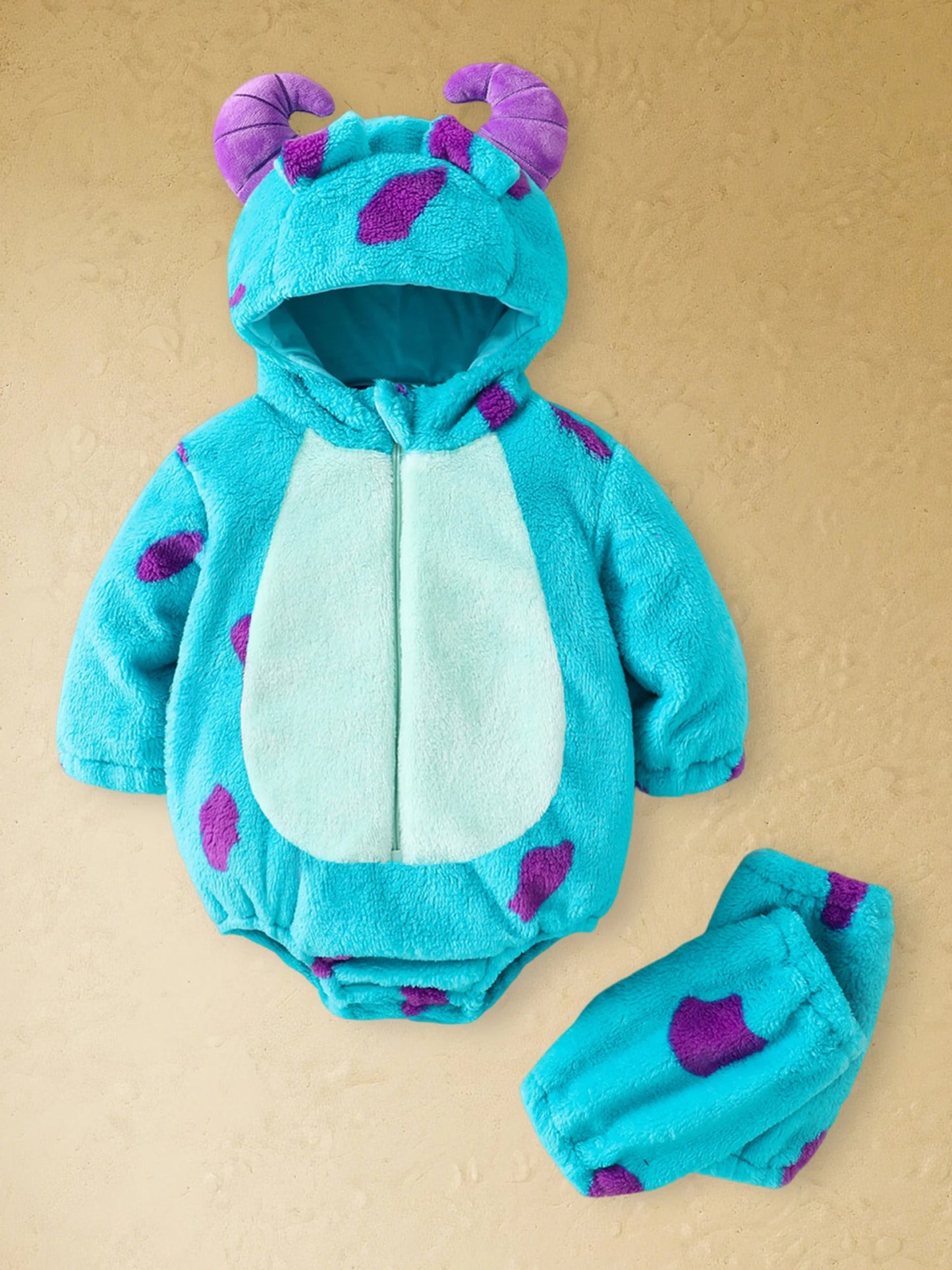 Meihuida Infant Animal Hooded Romper With Leg Warmers
