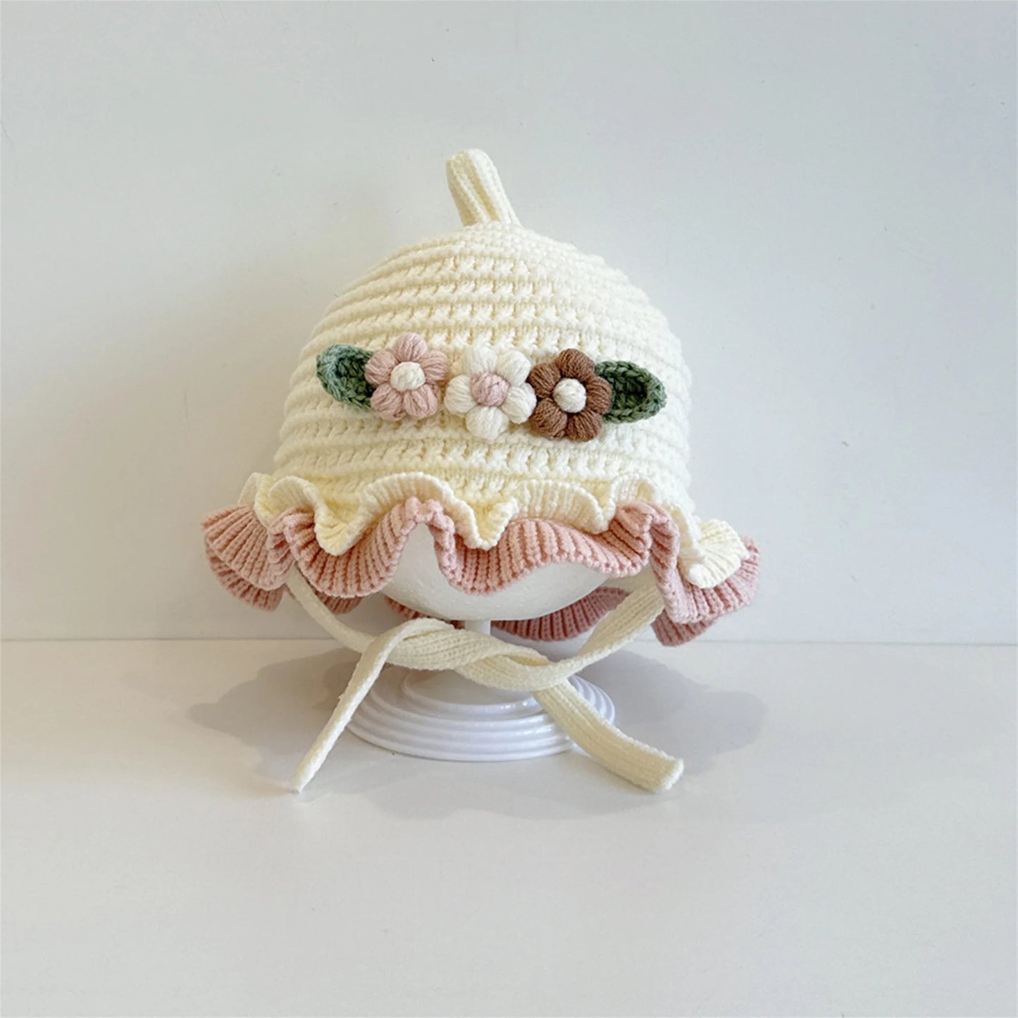 Guangdong Cute Toddler Pom Pom Beanie Hat With Ear Flaps